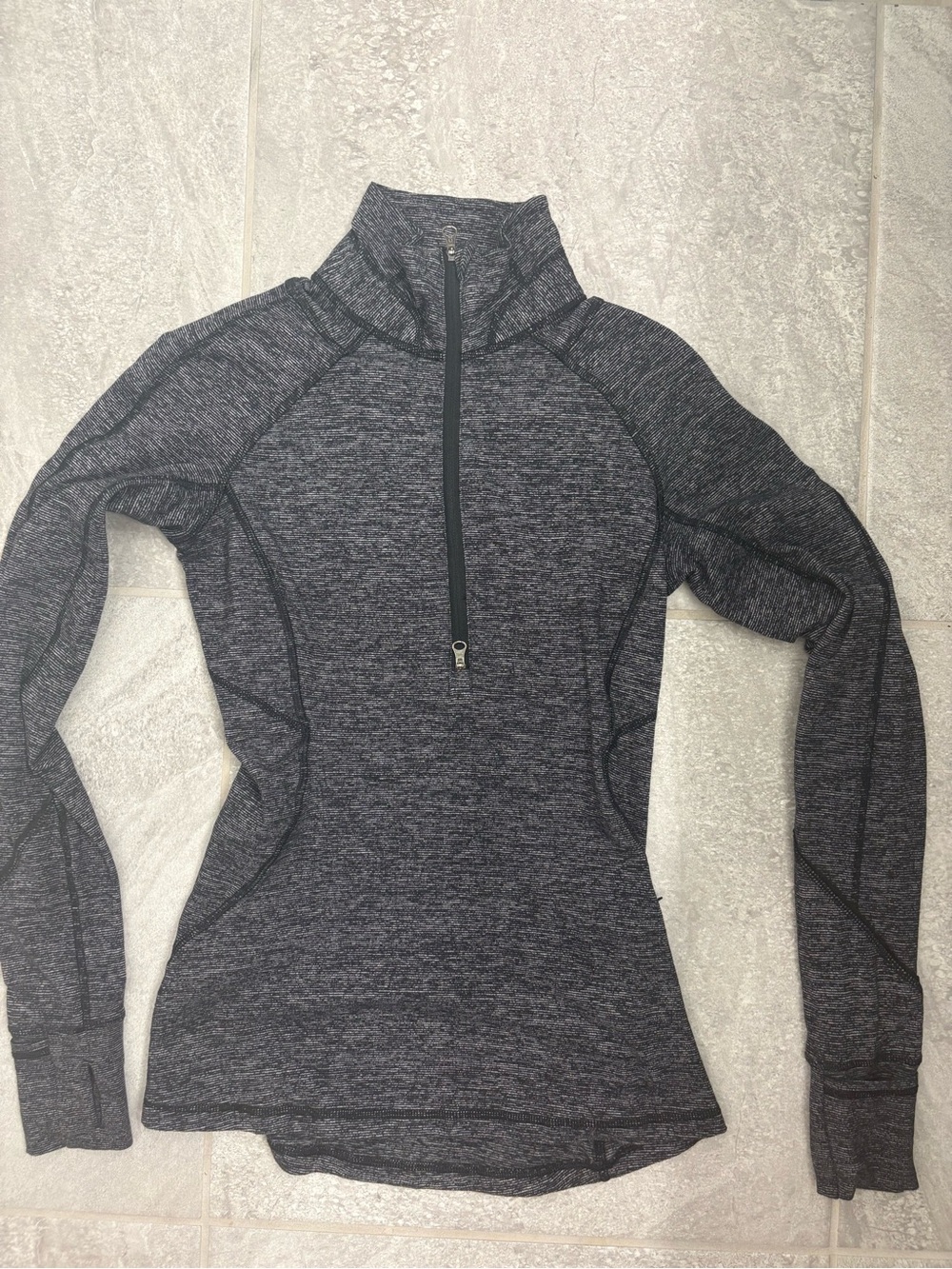 lululemon athletica Women's Heathered Charcoal Quarter-Zip Pullover